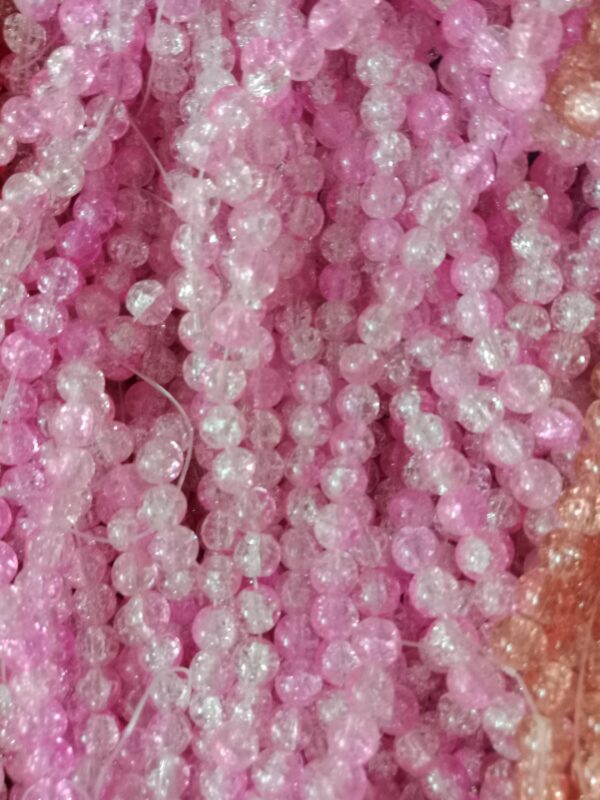 Crackle Beads 8mm - Light pink