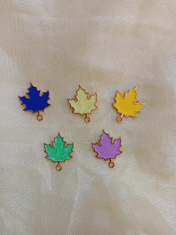 Maple Leaf Enamel Charms