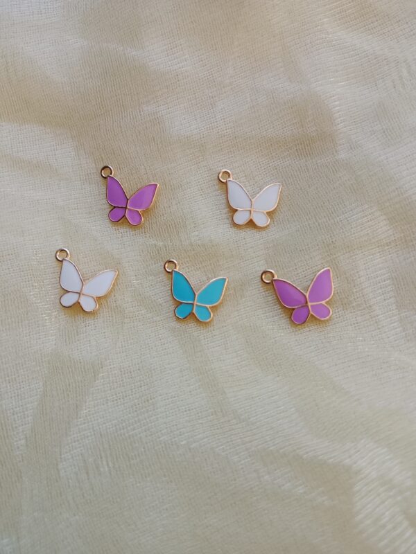 Cross Butterfly Enamel Charms