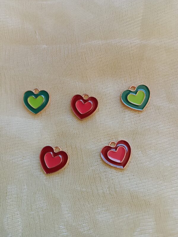 Heart Enamel Charms