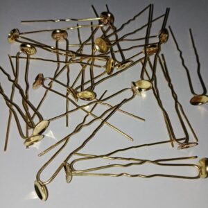 Metal "U" Pin - Gold (2 pcs set)