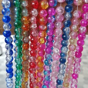 5 line jelly beads 5 lines crackle beads combo